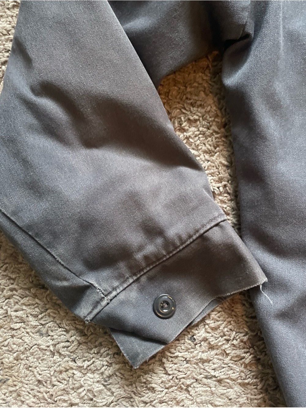 Vtg Mechanic Jacket Large Regular Workwear Faded Utility Grunge 2 Pocket USA - Picture 16 of 16